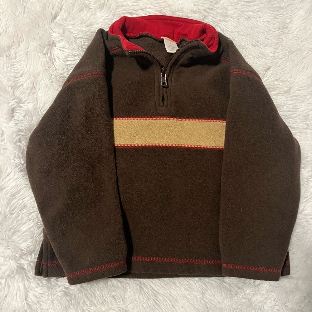 Y2K 2008 Gymboree Brown Jacket with Red and Tan Accents